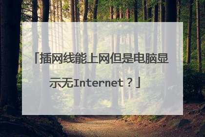 插网线能上网但是电脑显示无Internet？