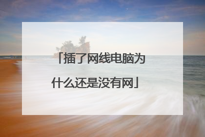 插了网线电脑为什么还是没有网