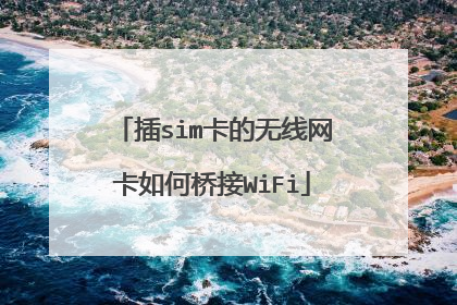 插sim卡的无线网卡如何桥接WiFi