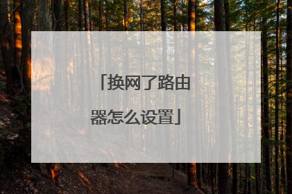 换网了路由器怎么设置