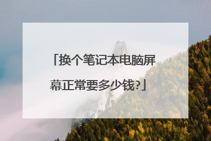 换个笔记本电脑屏幕正常要多少钱?