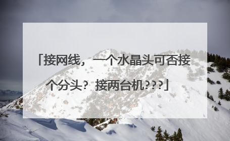 接网线, 一个水晶头可否接个分头? 接两台机???