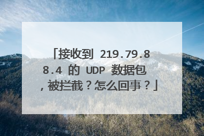 接收到 219.79.88.4 的 UDP 数据包，被拦截？怎么回事？
