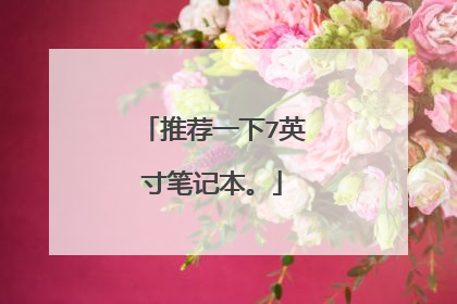 推荐一下7英寸笔记本。