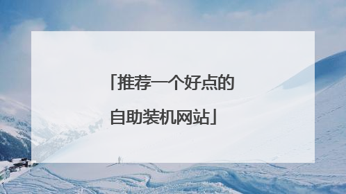 推荐一个好点的自助装机网站
