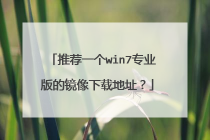 推荐一个win7专业版的镜像下载地址？
