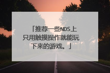 推荐一些NDS上只用触摸操作就能玩下来的游戏。