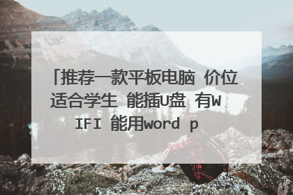 推荐一款平板电脑 价位适合学生 能插U盘 有WIFI 能用word ppt之类的软件谢谢 最好能用充电宝充电~
