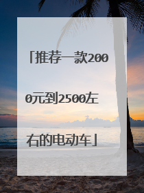 推荐一款2000元到2500左右的电动车