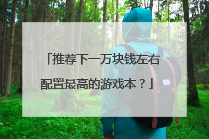 推荐下一万块钱左右配置最高的游戏本？