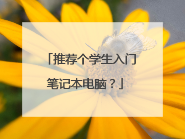 推荐个学生入门笔记本电脑?