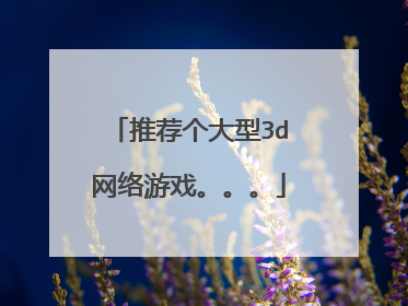 推荐个大型3d网络游戏。。。
