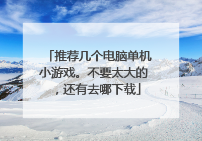 推荐几个电脑单机小游戏。不要太大的,还有去哪下载