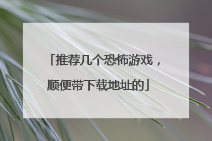 推荐几个恐怖游戏，顺便带下载地址的