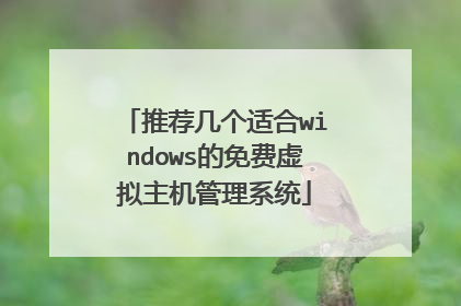 推荐几个适合windows的免费虚拟主机管理系统