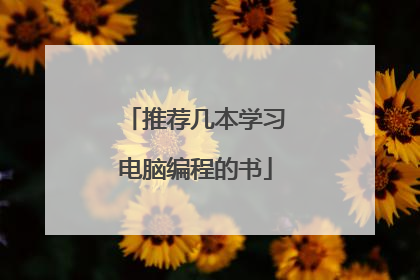 推荐几本学习电脑编程的书