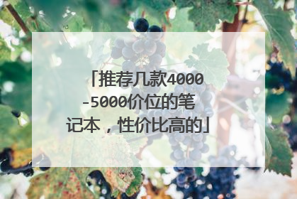 推荐几款4000-5000价位的笔记本,性价比高的
