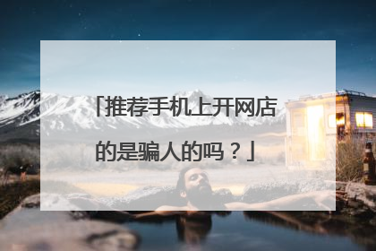 推荐手机上开网店的是骗人的吗？