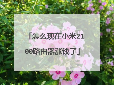 怎么现在小米2100路由器涨钱了
