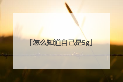 怎么知道自己是5g