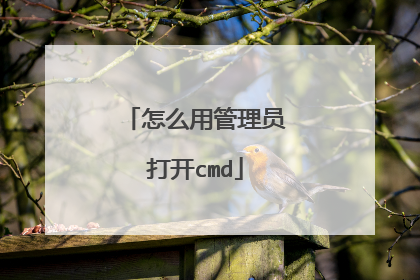 怎么用管理员打开cmd