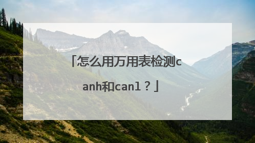 怎么用万用表检测canh和canl?