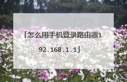 怎么用手机登录路由器192.168.1.1