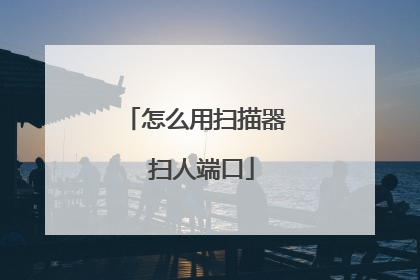 怎么用扫描器 扫人端口