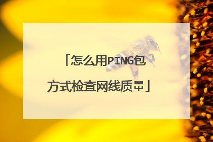 怎么用PING包方式检查网线质量
