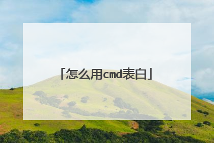怎么用cmd表白