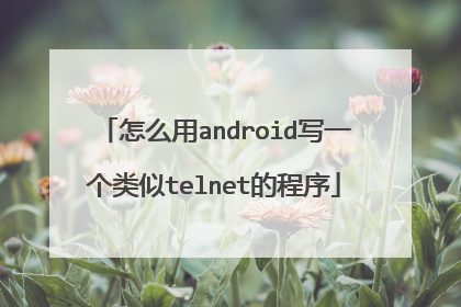 怎么用android写一个类似telnet的程序