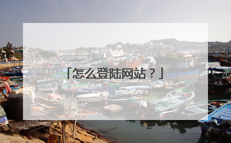 怎么登陆网站?