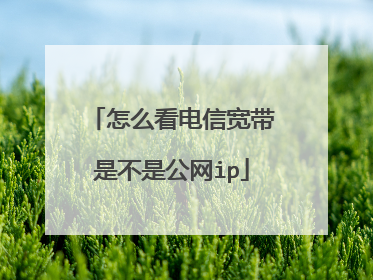 怎么看电信宽带是不是公网ip