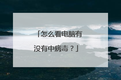怎么看电脑有没有中病毒?