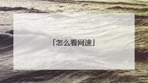 怎么看网速