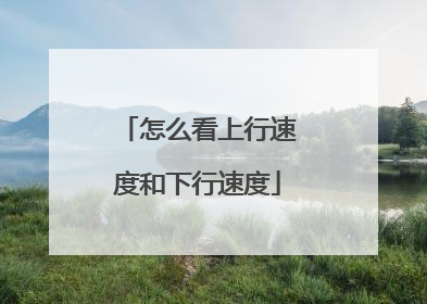 怎么看上行速度和下行速度