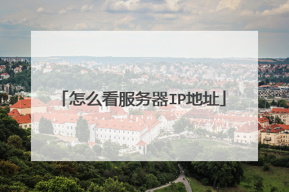 怎么看服务器IP地址