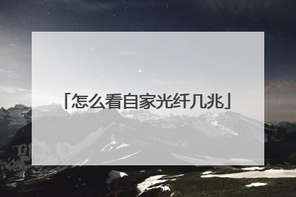 怎么看自家光纤几兆