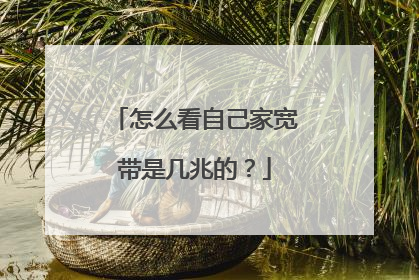 怎么看自己家宽带是几兆的？