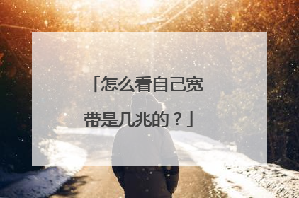 怎么看自己宽带是几兆的?