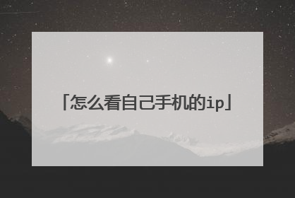 怎么看自己手机的ip