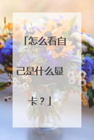 怎么看自己是什么显卡?