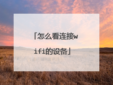 怎么看连接wifi的设备