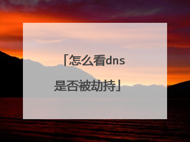 怎么看dns是否被劫持