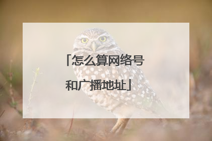 怎么算网络号和广播地址