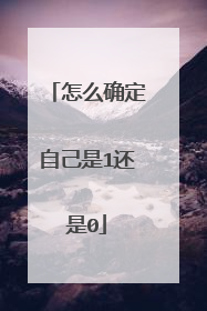 怎么确定自己是1还是0