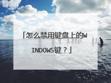 怎么禁用键盘上的WINDOWS键?