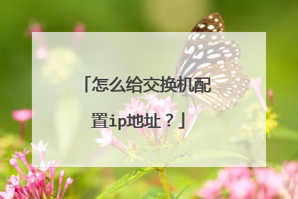 怎么给交换机配置ip地址?