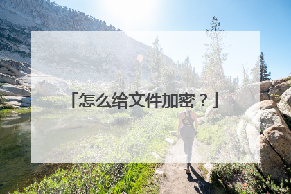怎么给文件加密?