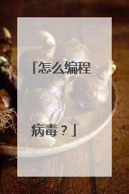 怎么编程病毒？